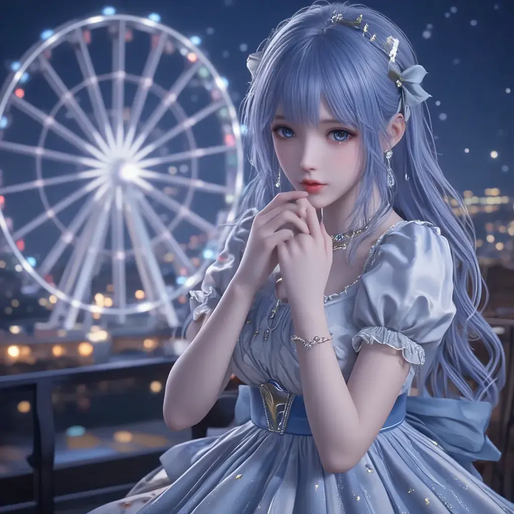 超写实动漫 - 浪漫都市夜景